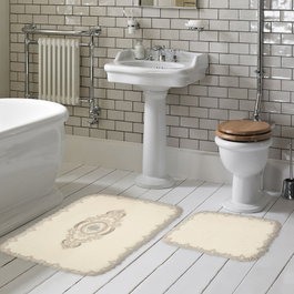 Mijölnir Selonya D - Cream Juego de Alfombras de Baño